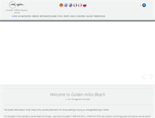 Tablet Screenshot of goldenmilosbeach.com